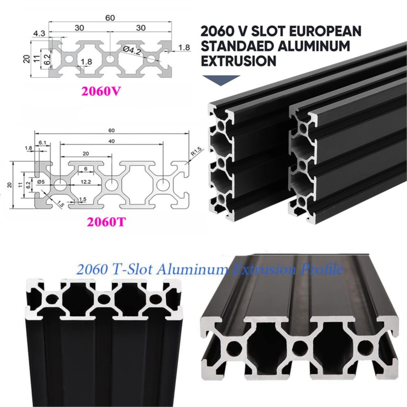 Profilé en aluminium noir 2060 - 3D Printing Guide avis et prix